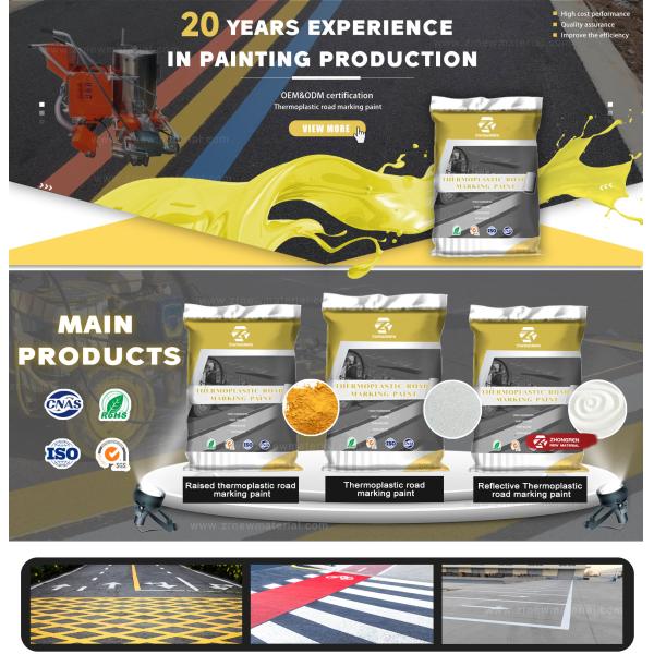 Safety And Infrastructure Cold Plastic Road Marking Paint Powder Coating Reflective Road Paint