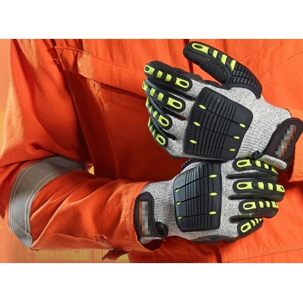 Luxcury Cut Proof Work Gloves TPR Mining Work Gloves Sandy Nitrile Coating