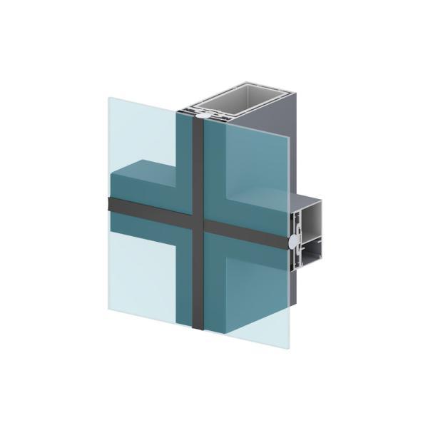 6063 T5 Square Aluminium Curtain Wall Profile Easy To Clean And Maintain