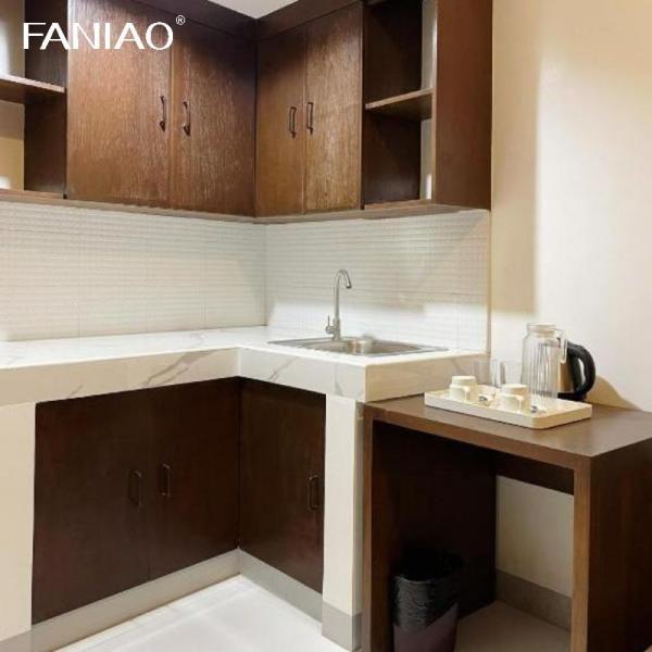 Custom Full Luxury Lacquer With Sink Modern MINI Kitchen Cabinet For Hotel