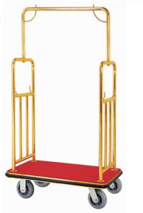 China Room Service Trolley With Titanium Gold Plated Tube on sale