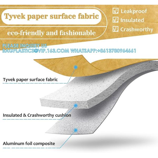 Tyvek Bottle Bag, DuPont insulated Wine Carrier Tote Holders, Portable Gift Bags With Handle For Business