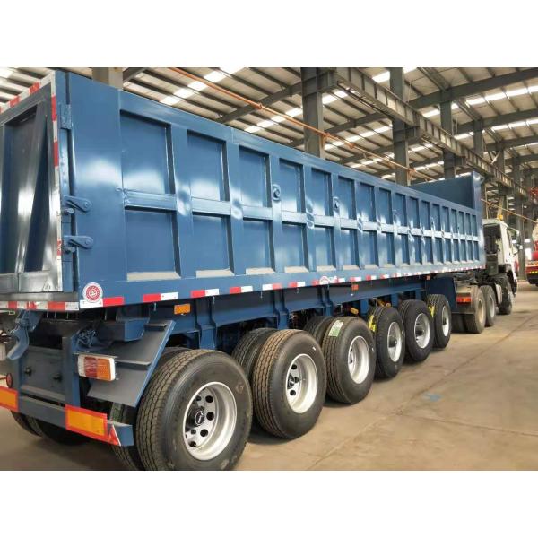 50 tons 3 axle self discharge tipping truck trailers with and HAVY hydraulic cylinder