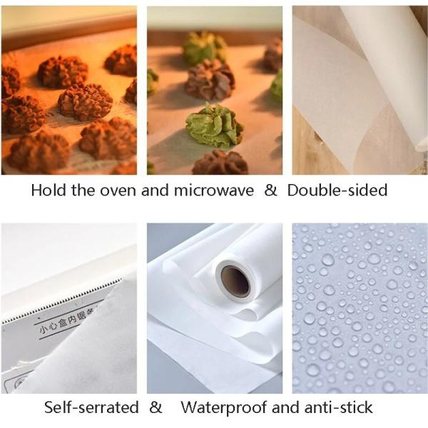 Silicone Coated Cooking Sheet Air Fryer Parchment Paper Liners Oven Baking Paper