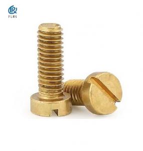 China Brass Slotted Cap Head Mechanical Screw / Round Head Slotted Machine Screw on sale