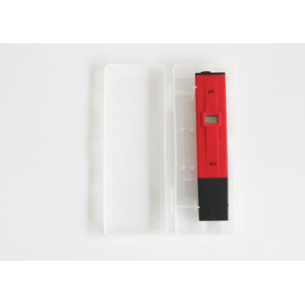 Red Water PH Level Meter Auto Temperature Compensation Acidity Pen