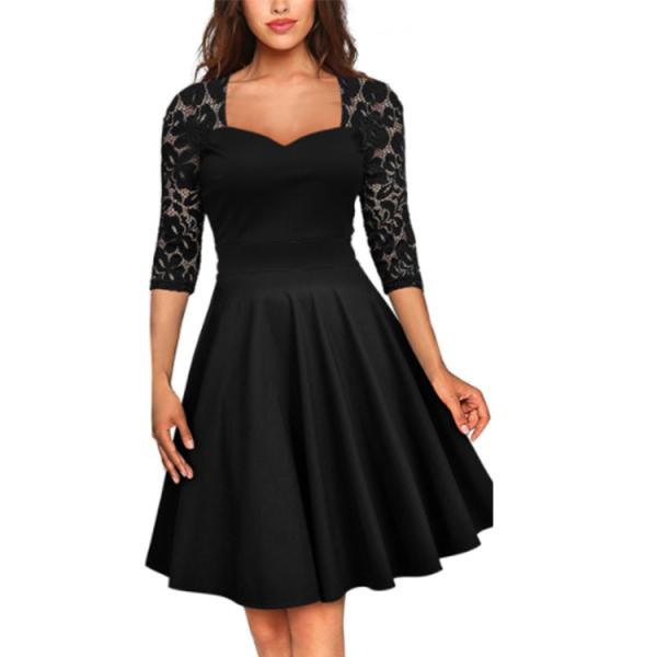 Silk Dress Women Sleepwear Solid Pattern Type Silk Nightdress European Size Ladies Oe