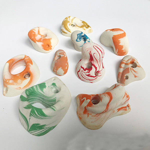 Anti Fire Kids fiberglass climbing holds Red ASTM Wooden Wall pvc