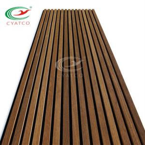 Ceiling Wood Acoustic Wall Panels Practical MDF Polyester Material