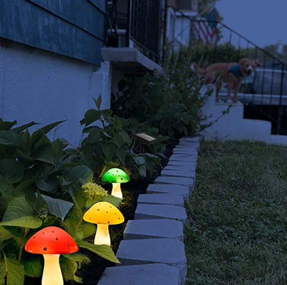 Waterproof Cute 5Watt Outdoor Solar Mushroom Lights