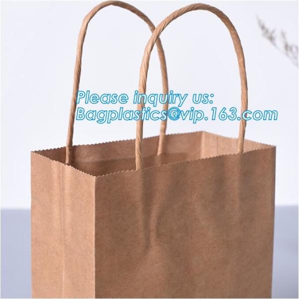 Eco Retail Packaging Recyclable Kraft Paper Gift Bags Natural Tote Retail, Party, Craft, Gifts, Wedding, Recycled, Bus