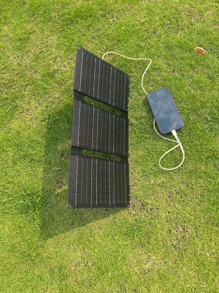 Compact 3-Foldable Solar Charger With Customized Waterproof Polyester Bag