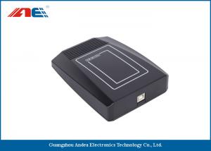 China Black RFID Mifare Card Reader USB , 7CM Reading Range IC Chip Card Reader Writer on sale