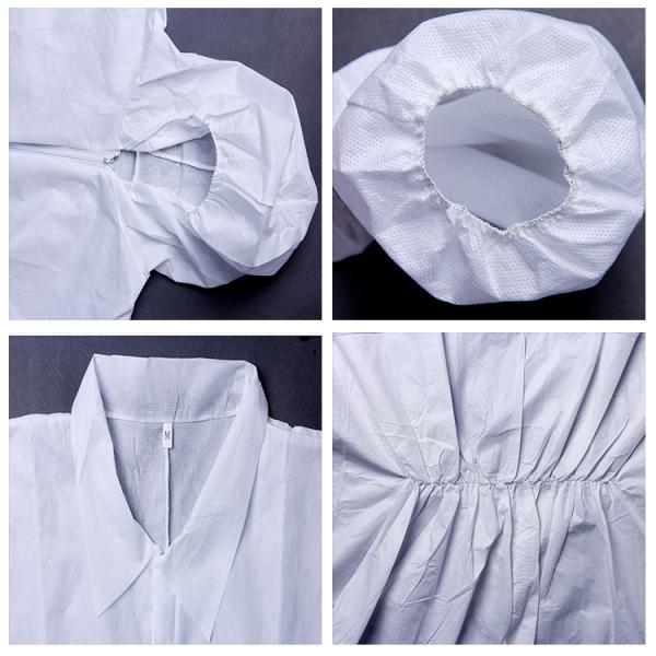 Flame Resistant Disposable Isolation Gowns , Breathable Disposable Coveralls