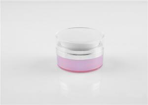 Cheap Empty Pink Eye Cream Lotion Container Double Wall Acrylic Powder Jars 30g 50g wholesale