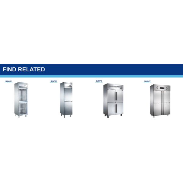 700L Industrial Vertical Stainless Steel Single-Temperature Freezer