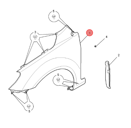 OE NO. 10171951 10171950 for MG GT Auto Spare Body Parts Right Front Fender Panel