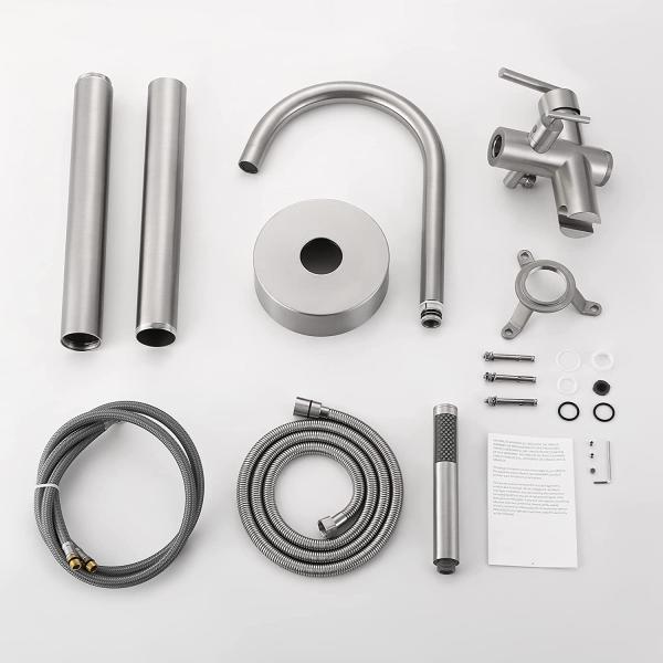 OEM ODM duschkopf freestanding bathtub faucet stainless steel water tap shower filler mixer waterfall faucet set