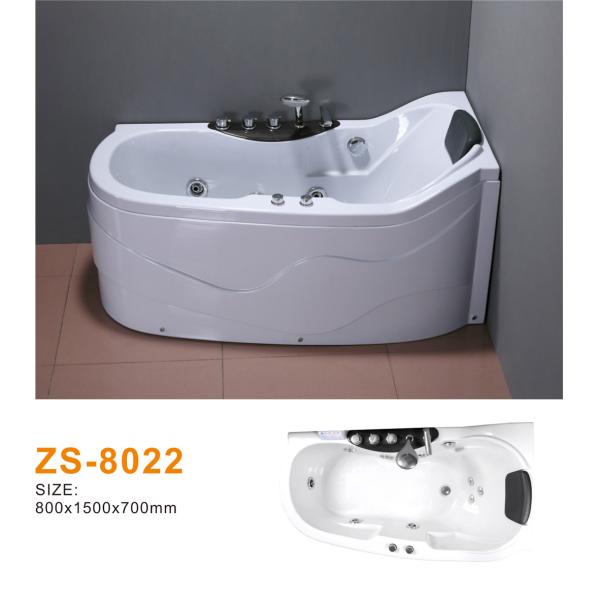 Sleek Acrylic Freestanding Combination Tub With Air & Water Jets For High-End Bathroom Renovations