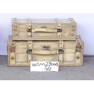 Buy cheap L40x27x14.5 Plywood Ivory Treasure Chest Storage Trunk from wholesalers
