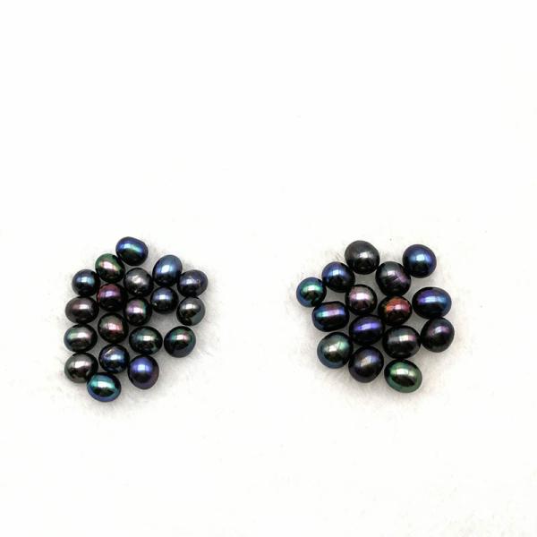 Wholesale AAA Grade 6-7mm and 7-8mm no hole Rice Shape Black pearl Freshwater Loose Pearl Beads
