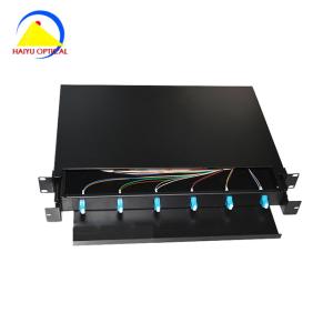 Cheap 1RU FDP Loaded UPC Duplex Adapters Fiber Patch Panel Rack Mount wholesale