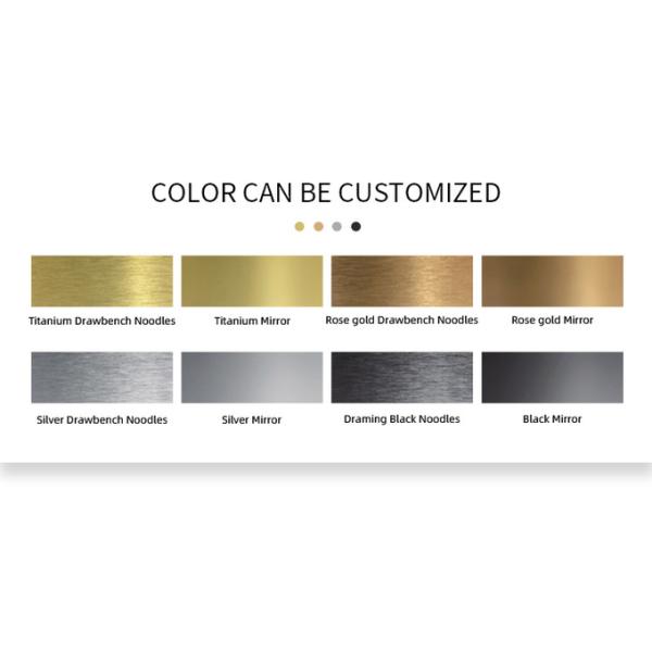 48mmx48mm Metal Mosaic Tile 304 Double Color Mirror Stamped Mosaic Stainless Steel Tiles