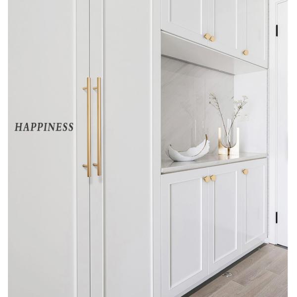 Electroplating Gold 190mm T Bar Stainless Steel Cabinet Handles For Living Room