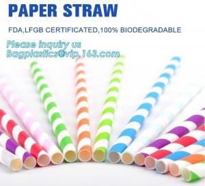 China Eco Friendly Disposable Dinnerware Biodegradable Paper Drinking Straw Paper Straw Bendy on sale