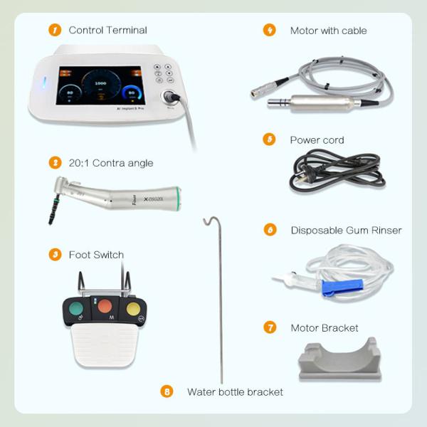 Fiber Optic Electric Dental Implant Tools , Multipurpose Implant Surgical Motor