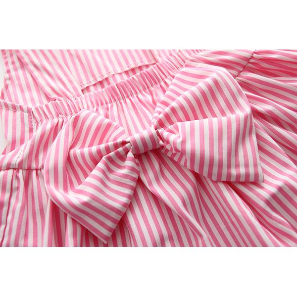 80cm Polyester Summer Children'S Clothing Pink Dress Suit For Baby