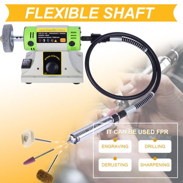 Tooltos 3109 Jewelry Polisher Bench Buffer Grinder Machine With Accessories Multi Function Benchtop Polisher