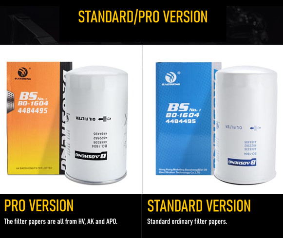 BAOSHENG Excavator Oil Filter 4484495 P550596 Truck Fuel Filter