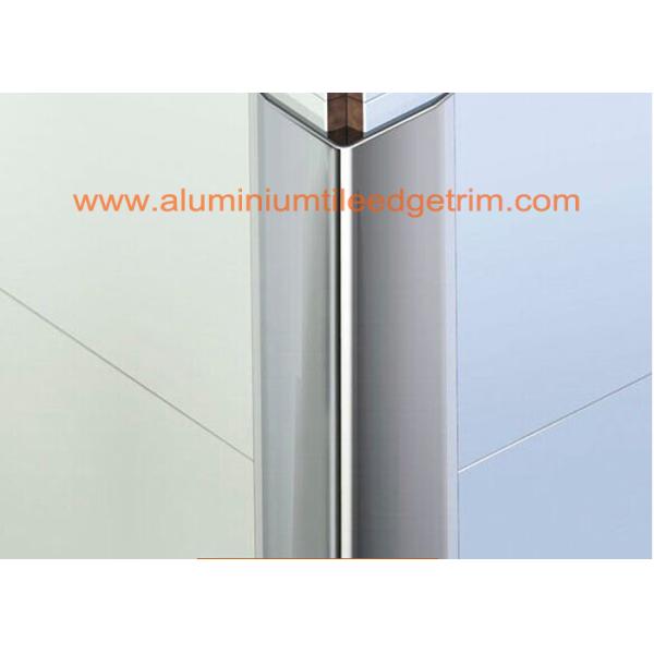 Polished Stainless Steel Tile Trim / Angle Trim , Stainless Tile Edge Trim 20mm X 20mm X 2.44m