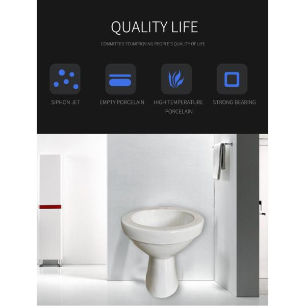 1 Piece Gravity Flush Toilet Left Hand Flush Water Closet 500x375x390mm
