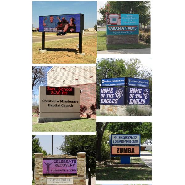 10mm Monument LED Signs Complete Structure With Wireless