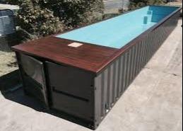 China 20GP Embedded Swimming Pool Shipping Container 14.77m2 on sale