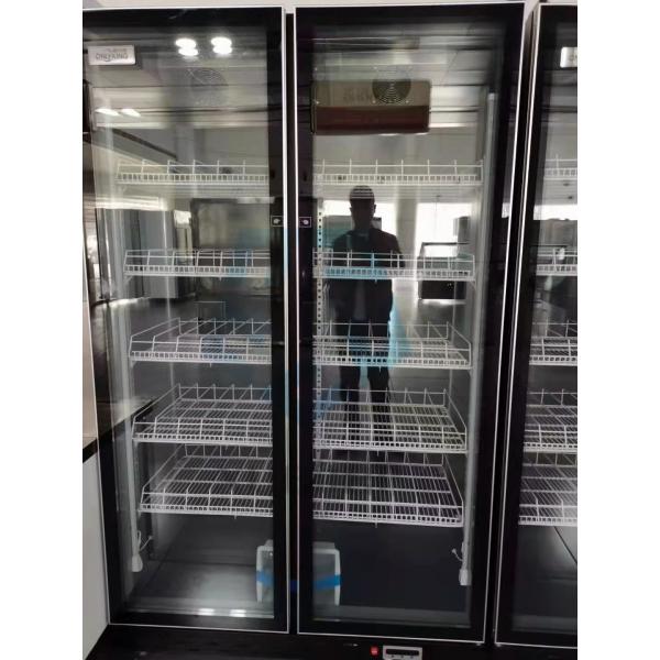 Air Cooling Two Door Glass Display Fridge