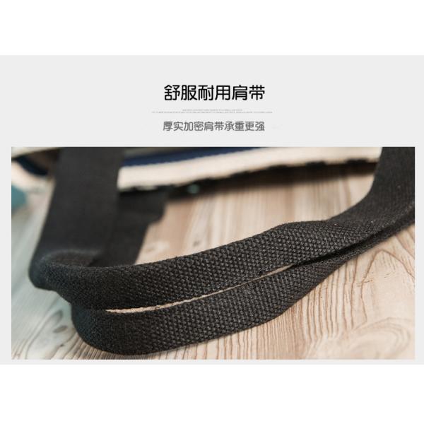 Simple Stripe Diagonal Canvas Tote Bags Single Shoulder Bag