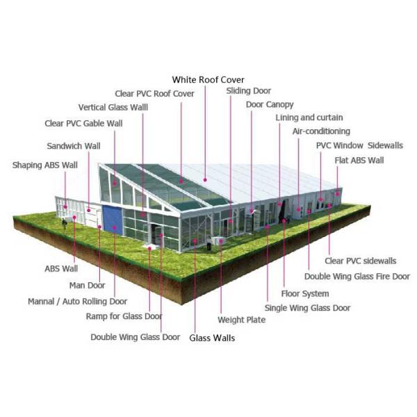 Heart Shape 30x70m Clear Frame Tent For Concert Banquet