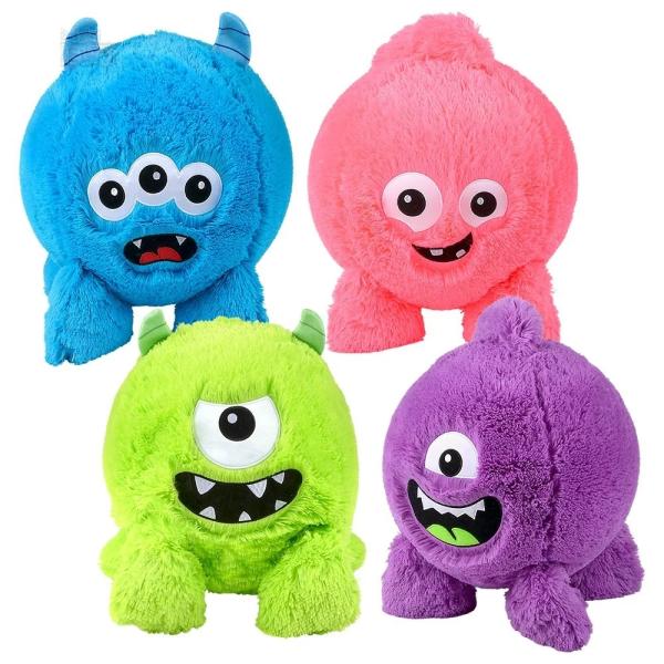 Plush Halloween Fuzzy Green Stuffed Monsters with Inner PVC Ball Material