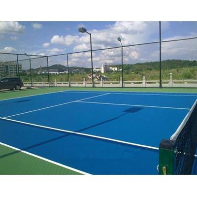 Tennis Court PU Sports Flooring Anti Slip With High Crystalline Silicone Buffer Coat