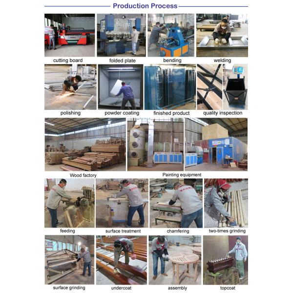 ISO9001 Certificate Street Square 50L Outdoor Wooden Trash Can