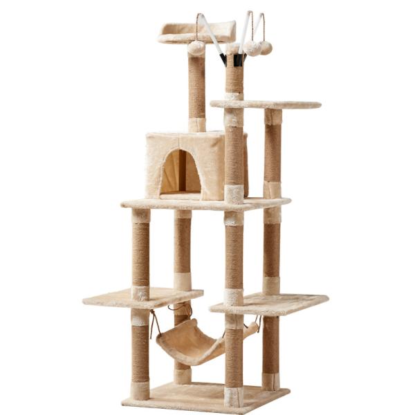 Maximize Your Cat's Playtime Wall Mounted Cat Scratching Post with Multi Level