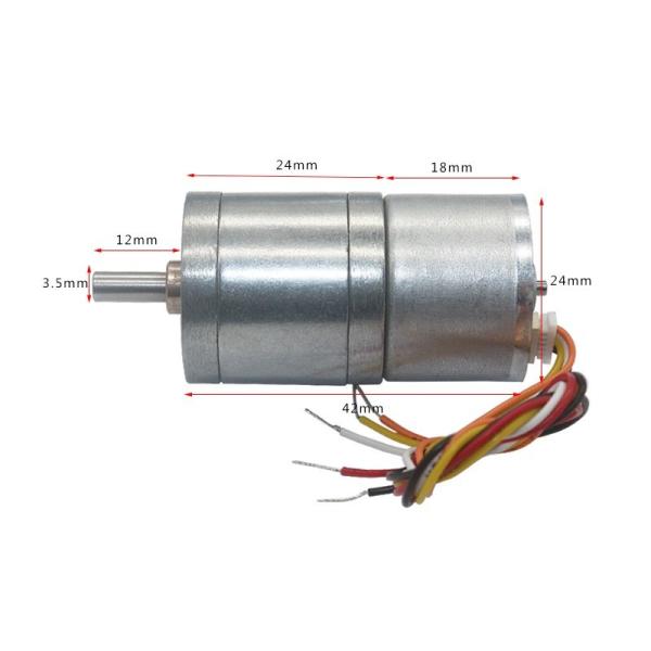 JGA25 2418 High Torque Brushless DC Motors 12v 50 Rpm Gear Motor