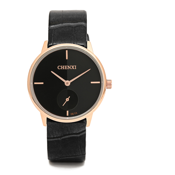 L016AG 2 Hands Big Dial Wristwatches Unisex Sport Watch Boy Girls' Love Gift Leather Watch