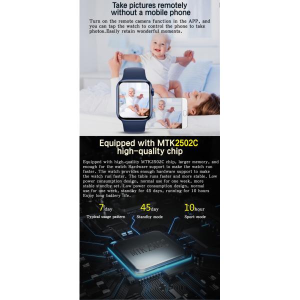 1.75 Inch Ble 3.0 Full Touch Fitness Tracker GTS Blood Pressure Smartwatch