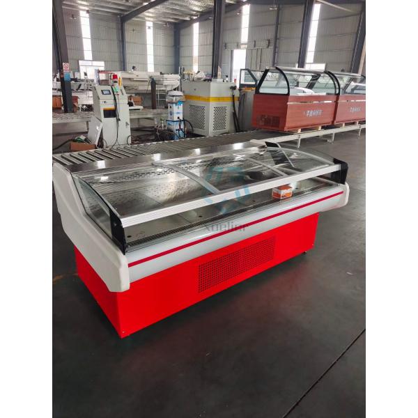 Supermarket Glass Door Chest Freezer Air Cooling 2 To 8 Degree