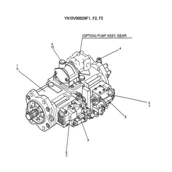 SK230-6E YN35V00041F1 Excavator Hydraulic Parts Solenoid Valve For Kobelco Excavator
