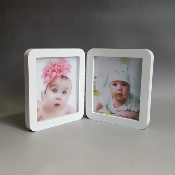 Wood Material Custom Photo Frame 12 Month Baby Handprint And Footprint Kit
